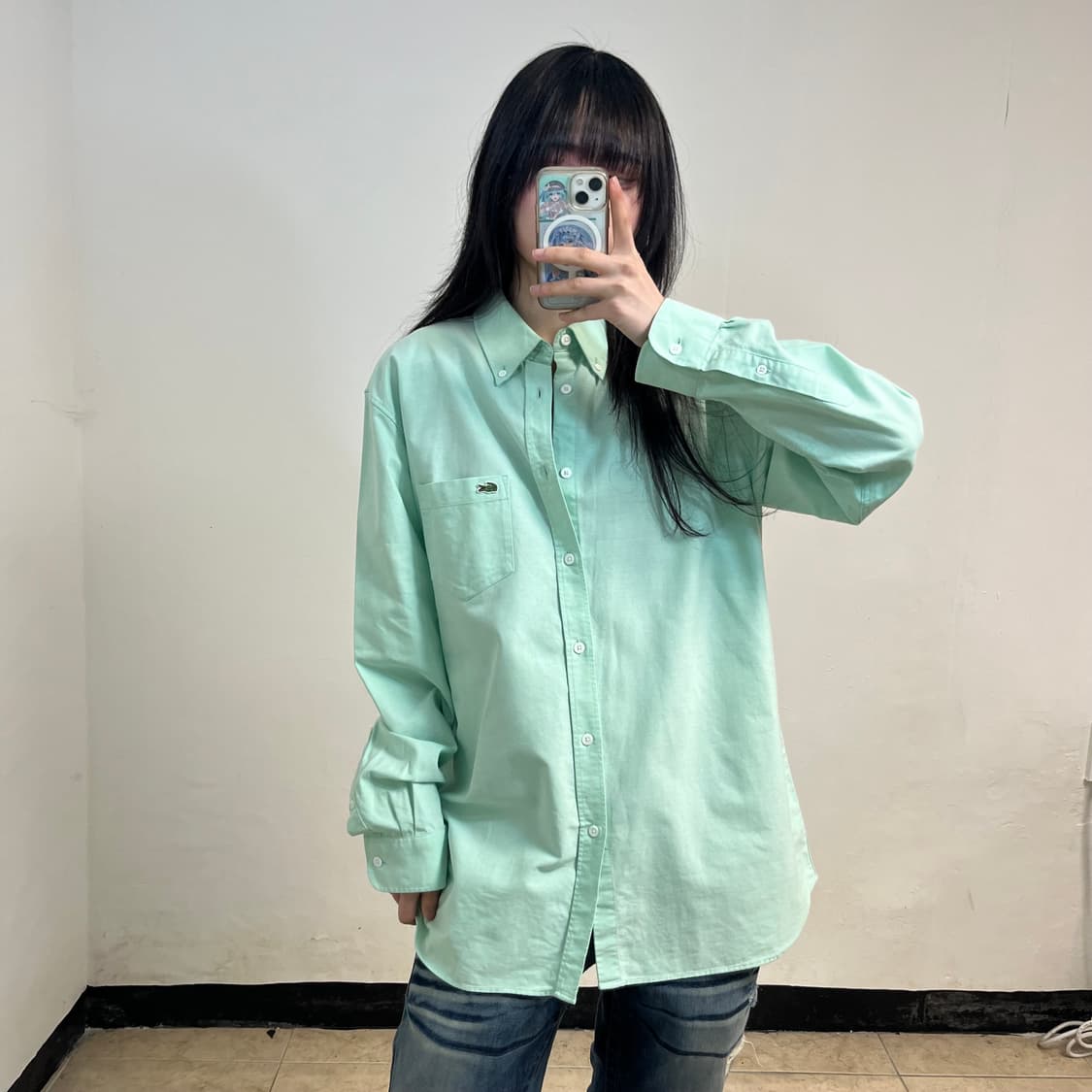 Lacoste mint check shirt 상품이미지1