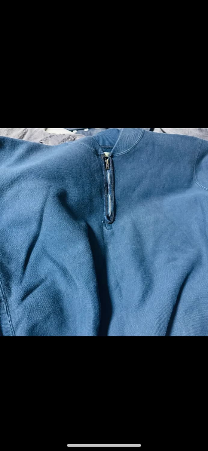 [4] A.PRESSE 아프레쎄 26SS 빈티지 하프집 립 칼라 스웨트 상품이미지1