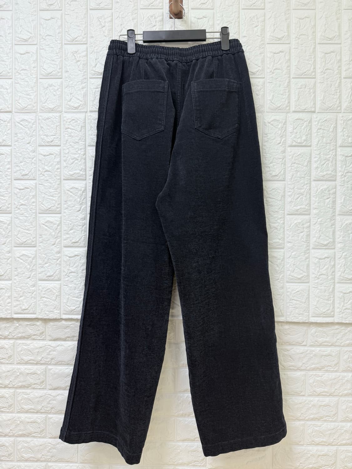 (25fw 새상품)우영미 네이비 밴딩 벨벳 데님 팬츠(46) 상품이미지2