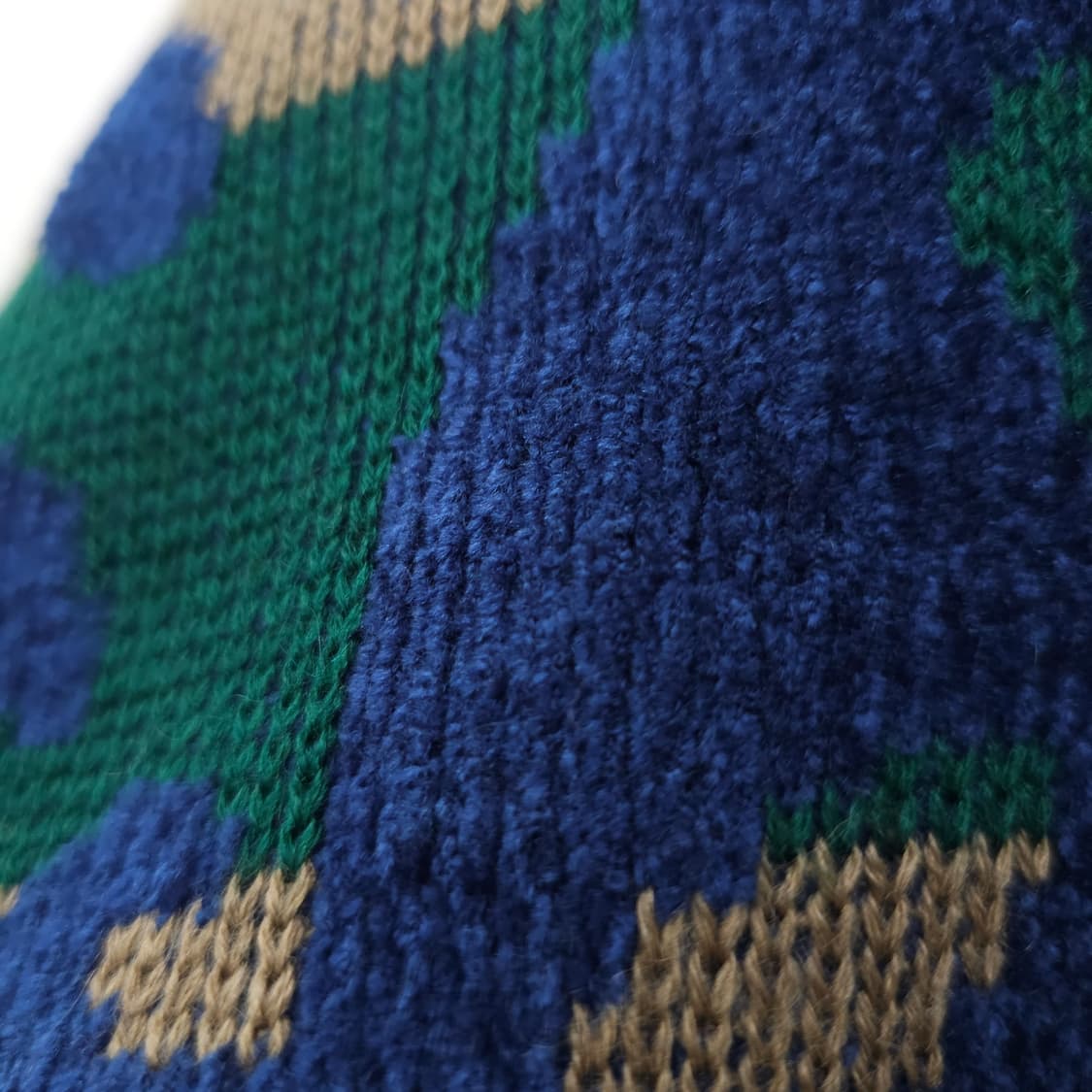 모혼방 블루 패턴 빈티지 니트 일본빈티지 상품이미지5