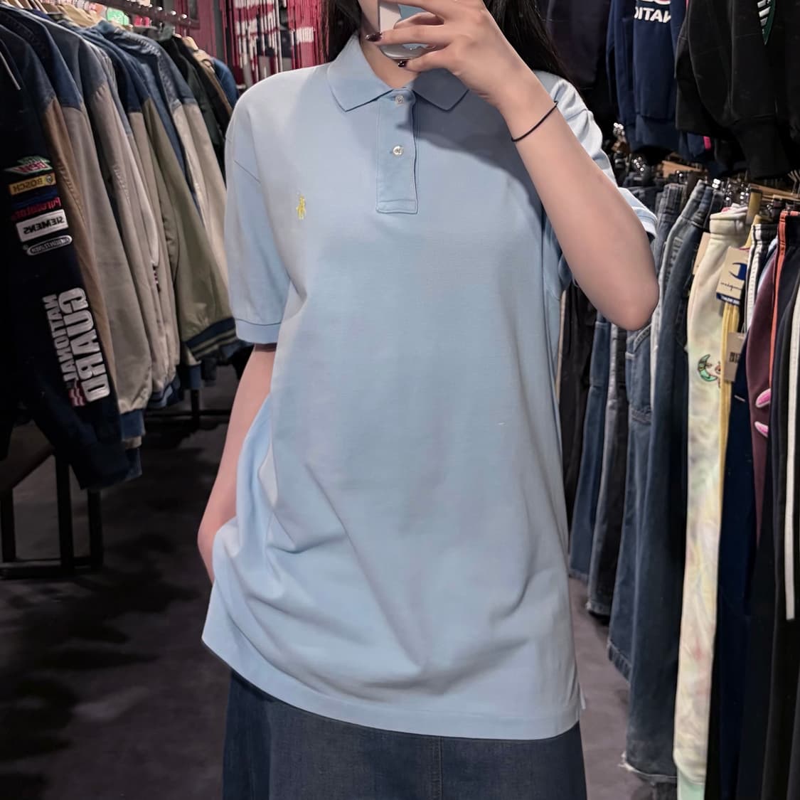 [IM] 폴로랄프로렌 반팔 피케 셔츠 스카이블루 상품이미지2