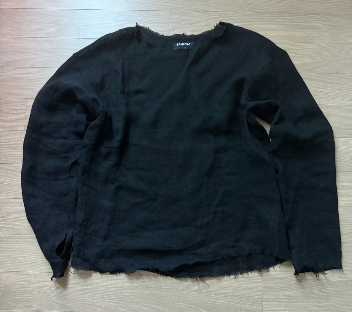 Gauze Linen Longsleeve Black 48 상품이미지1