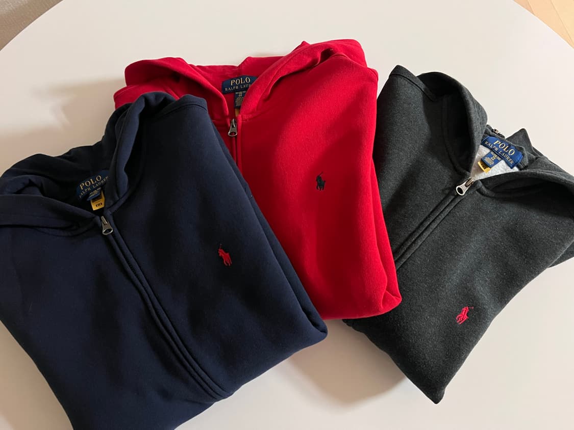 폴로 보이즈 후드집업 xl 네이비 상품이미지4