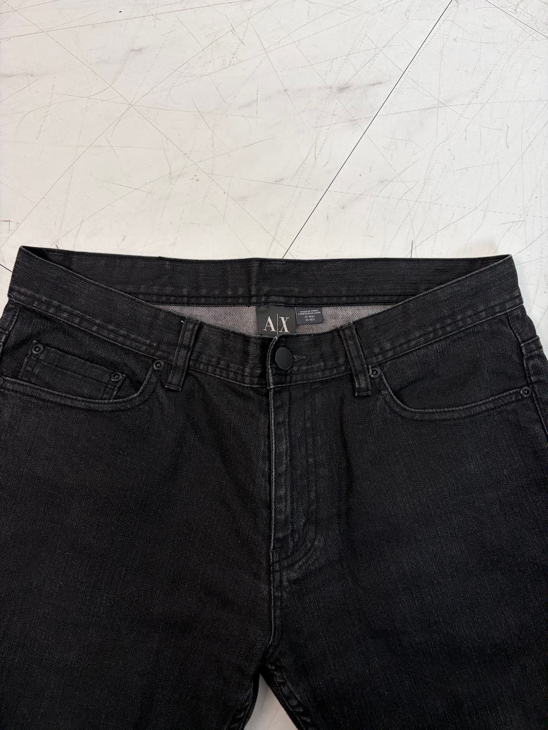 a598) 34 아르마니 슬림 블랙진 상품이미지8
