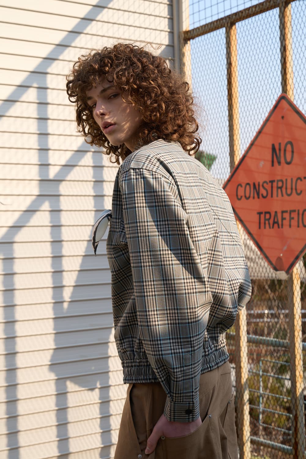 웨이비니스 페니 버튼 체크 셔켓 레트로베이지 2 상품이미지1