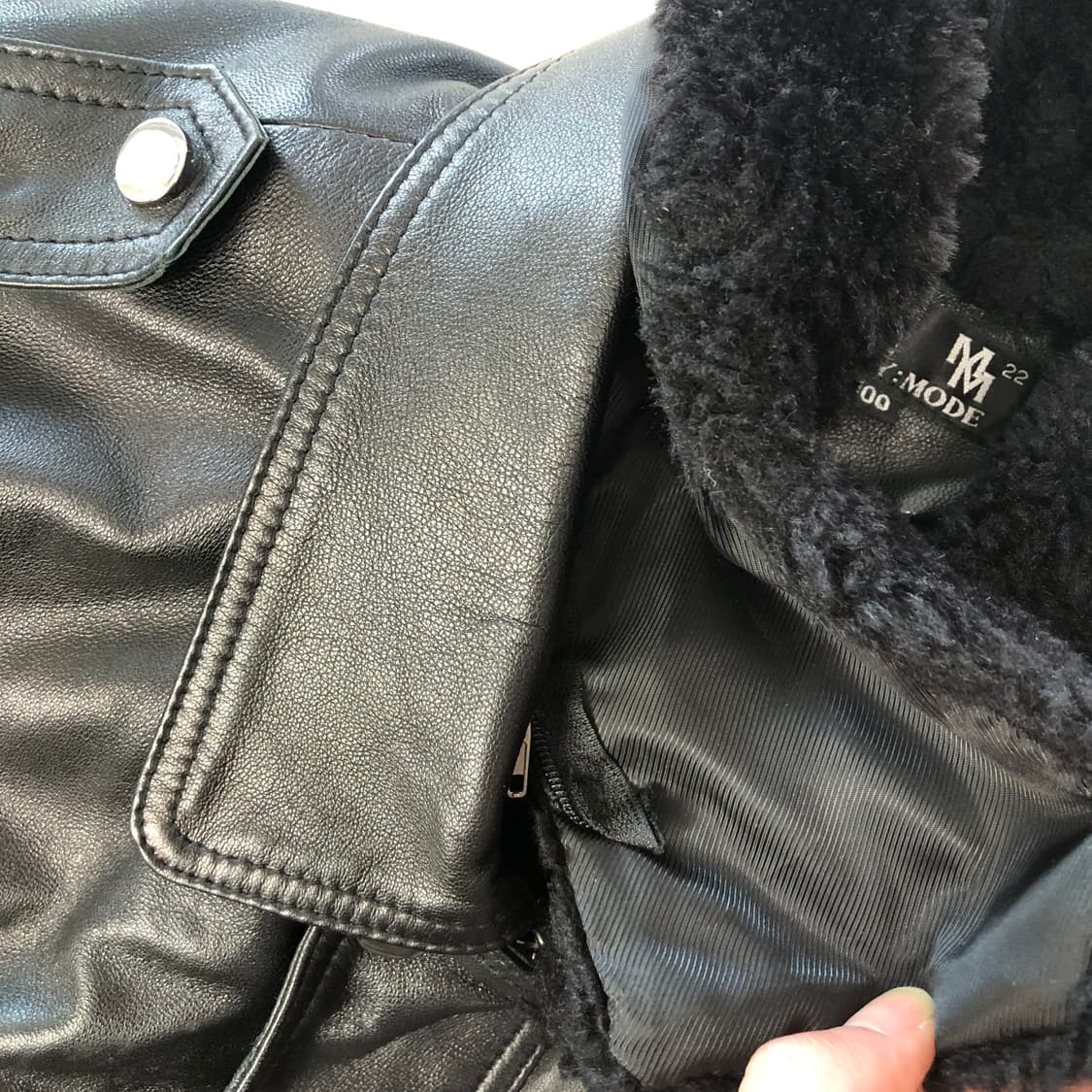 A2 이태리 레더자켓 퍼탈부착  상품이미지5