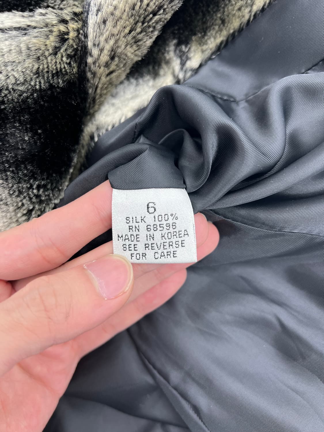 빈티지 실크 퍼 자켓 상품이미지4