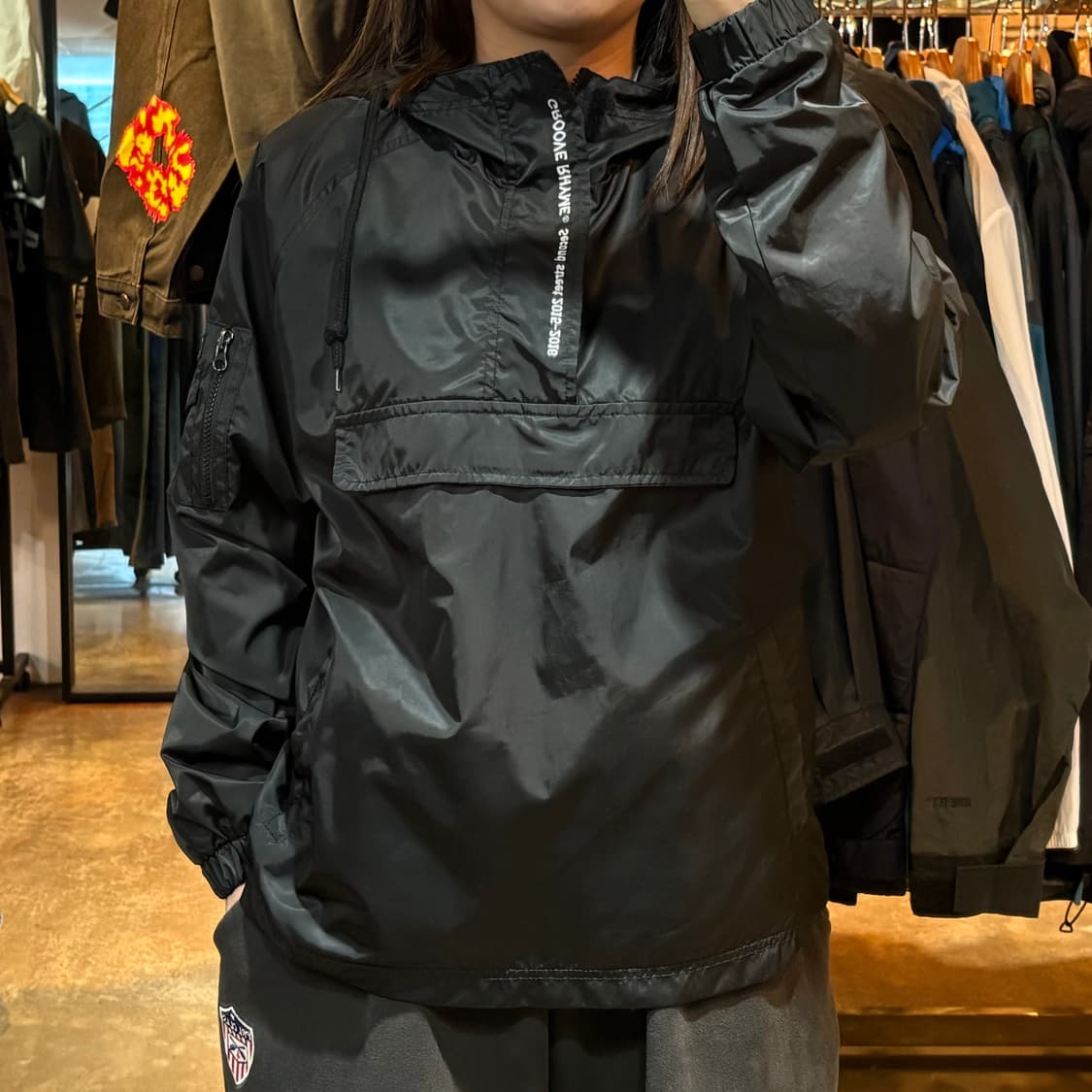 그루브라임 블랙 아노락 상품이미지1