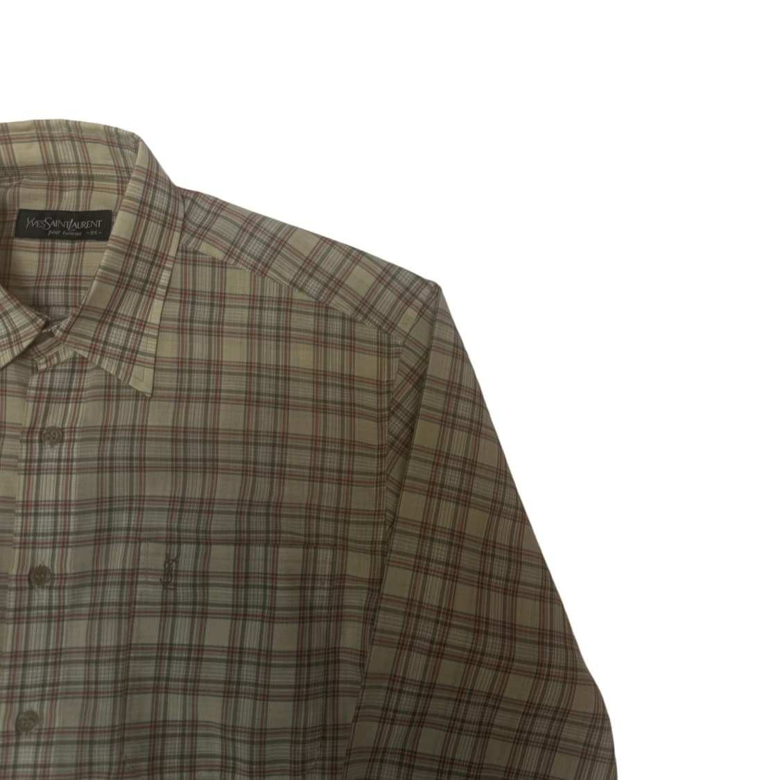 입생로랑 뿌르옴므 베이지체크셔츠 95 상품이미지2