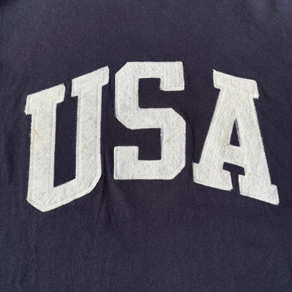 90년대 미국 생산 빈티지 USA 네이비 반팔티 상품이미지5