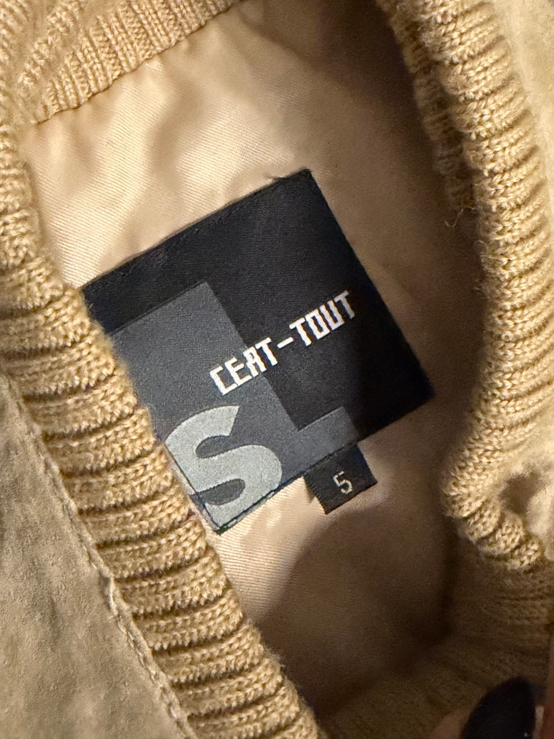 빈티지 CEAT-TOUT 스웨이드 니트 자켓 상품이미지3