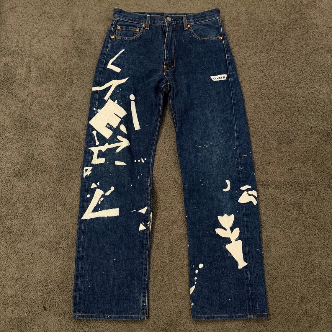 [정품/30X36] 리바이스502XX레드라인셀비지커스텀페인팅팬츠 상품이미지2