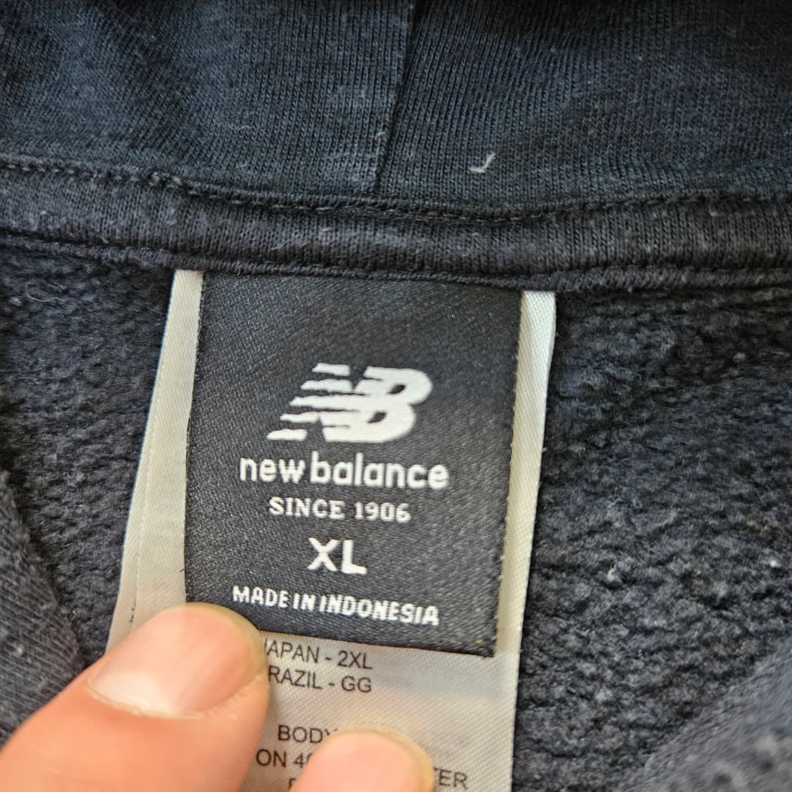 XL 뉴발란스 로고 프린팅 후드티 0409Y 상품이미지3