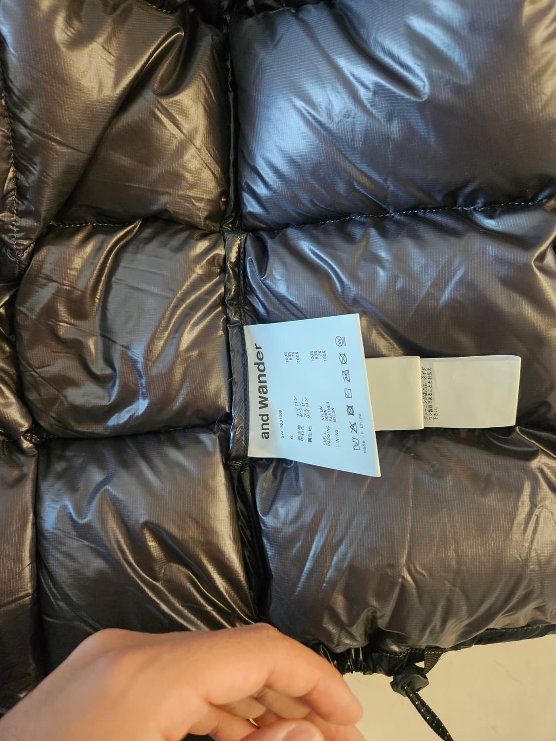 앤드원더 다이아몬드 스티치 블랙 XL 상품이미지4