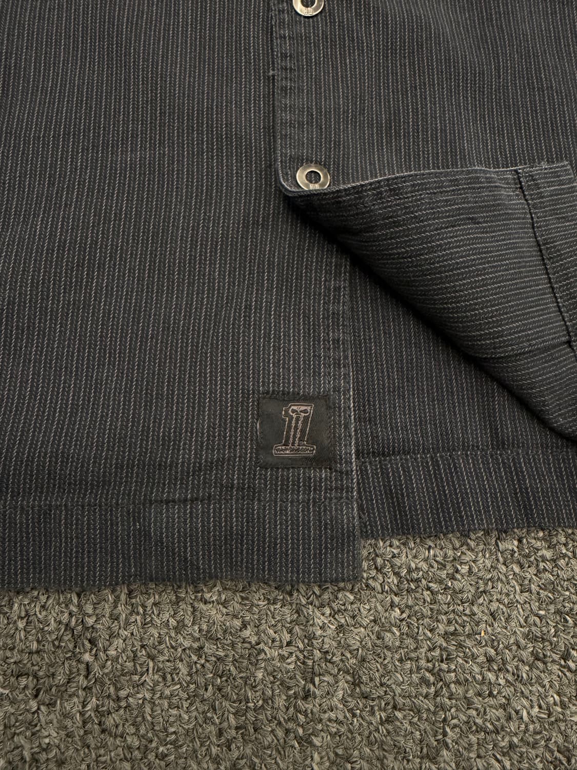 L) 할리데이비슨 빈티지 스트라이프 패치 자수 반팔 셔츠 상품이미지4