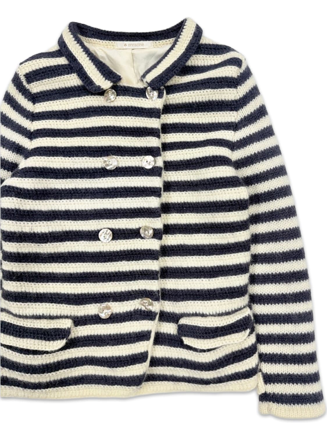 빈티지 스트라이프 모리 니트 더블 자켓 상품이미지2