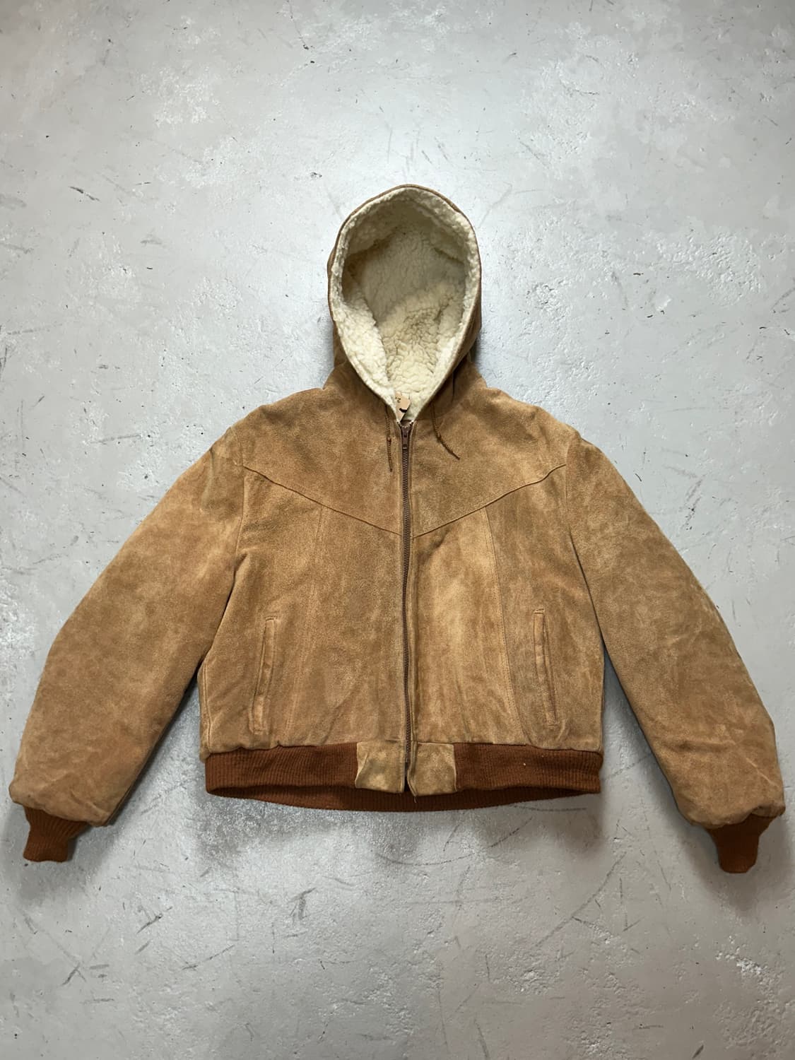 80’s 빈티지 시어스 무톤 후드 자켓 빈티지 레더 자켓 후드 상품이미지1