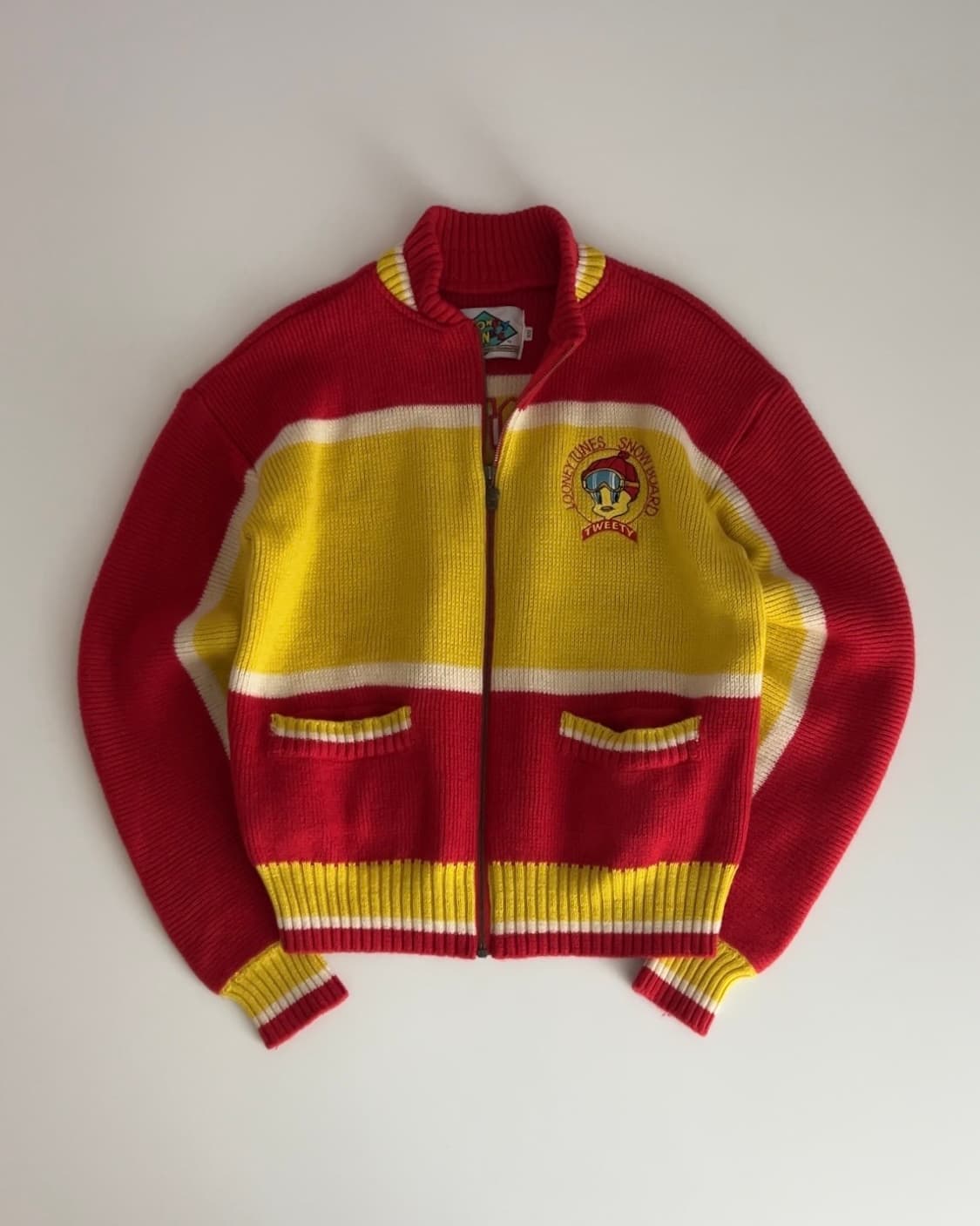 90s 루니툰즈 니트 집업 자켓 100 상품이미지1