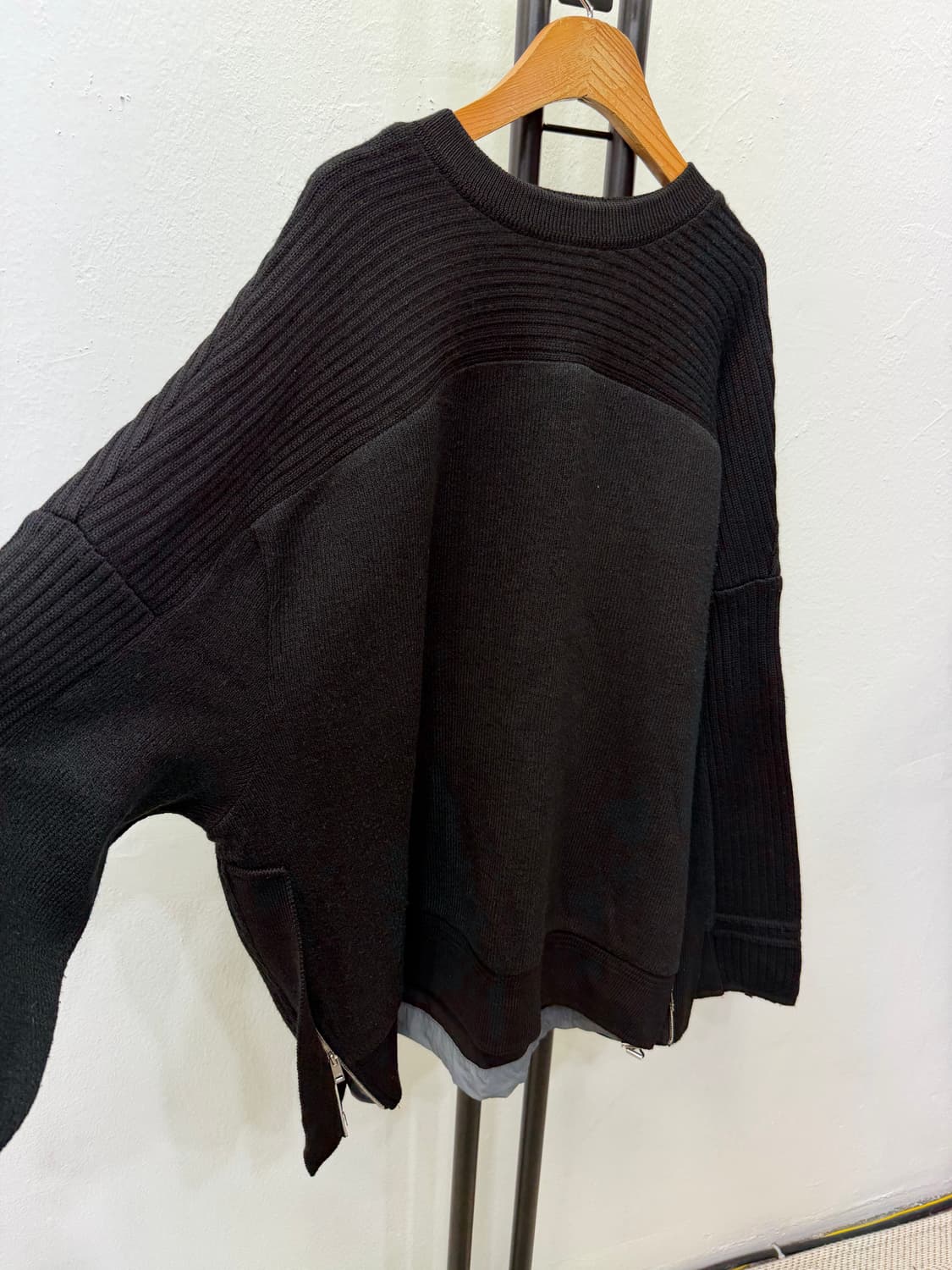 정품) 시스템옴므 한섬 21ss 이중 니트 맨투맨 100 상품이미지2