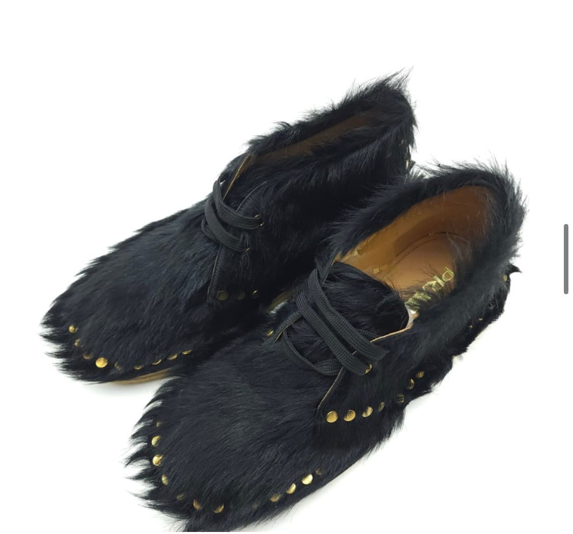 PRADA FW17 STUDDED FUR DESERT BOOTS 상품이미지1