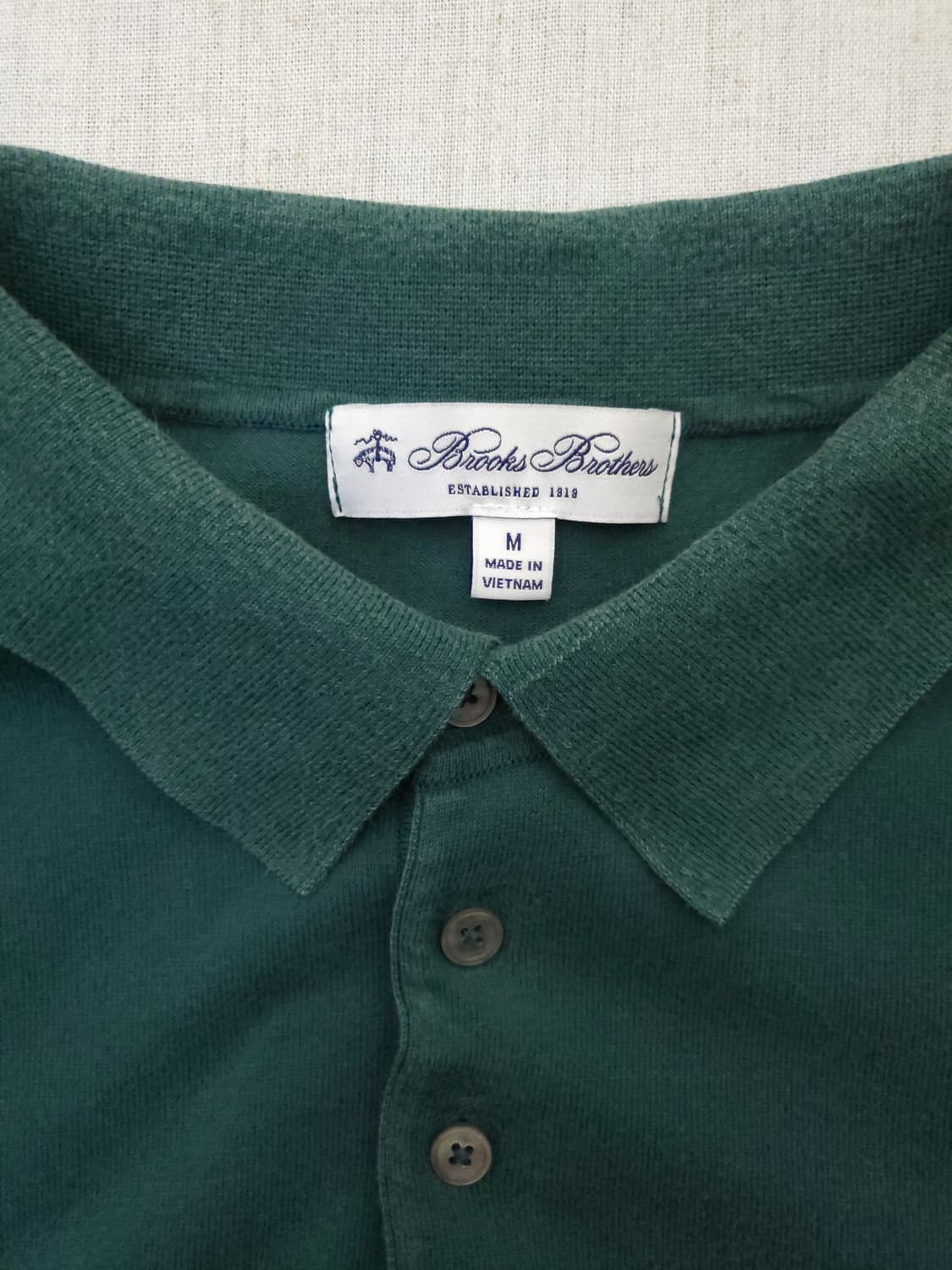 브룩스브라더스 반팔 카라니트 그린 m 상품이미지3