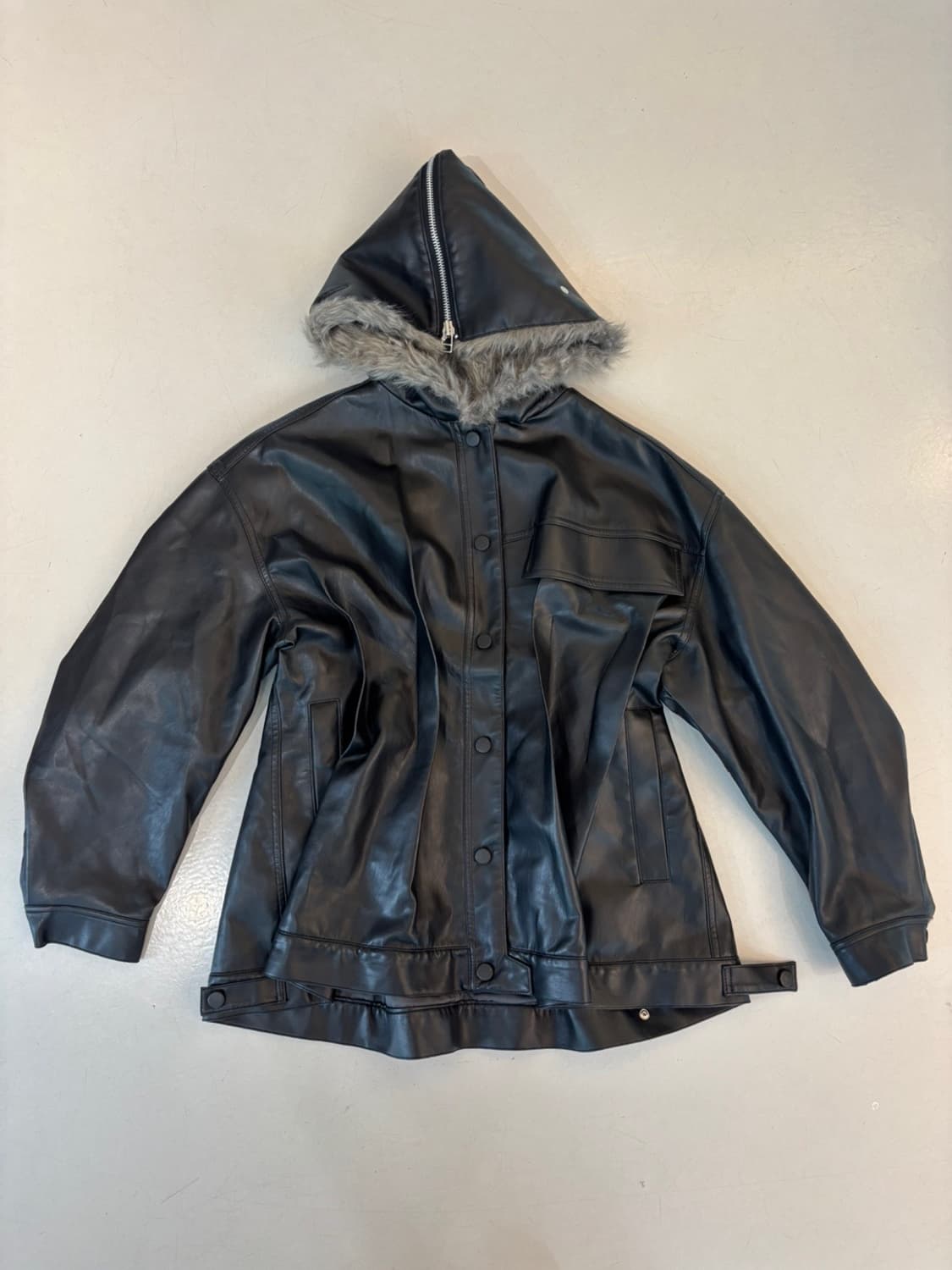 (New)Irene Fur Hood Leather Jacket 상품이미지2