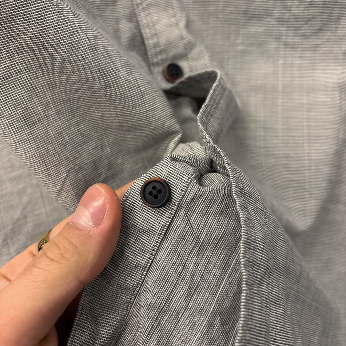 파타고니아 오가닉코튼 캐주얼 마이크로 체크 코튼 린넨셔츠 N1022 상품이미지6