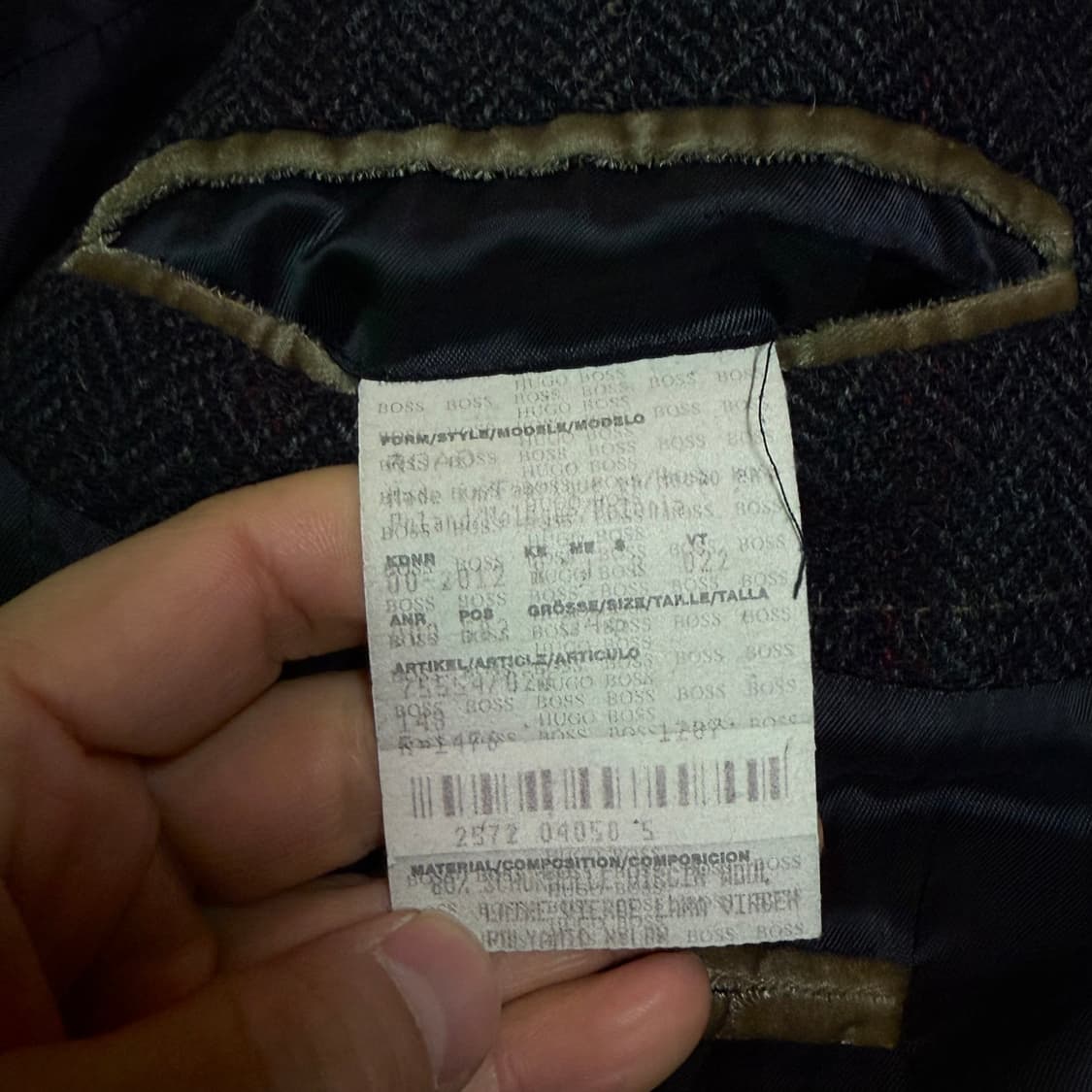 휴고보스 글랜체크 트위드 울 코트 95-100 상품이미지6