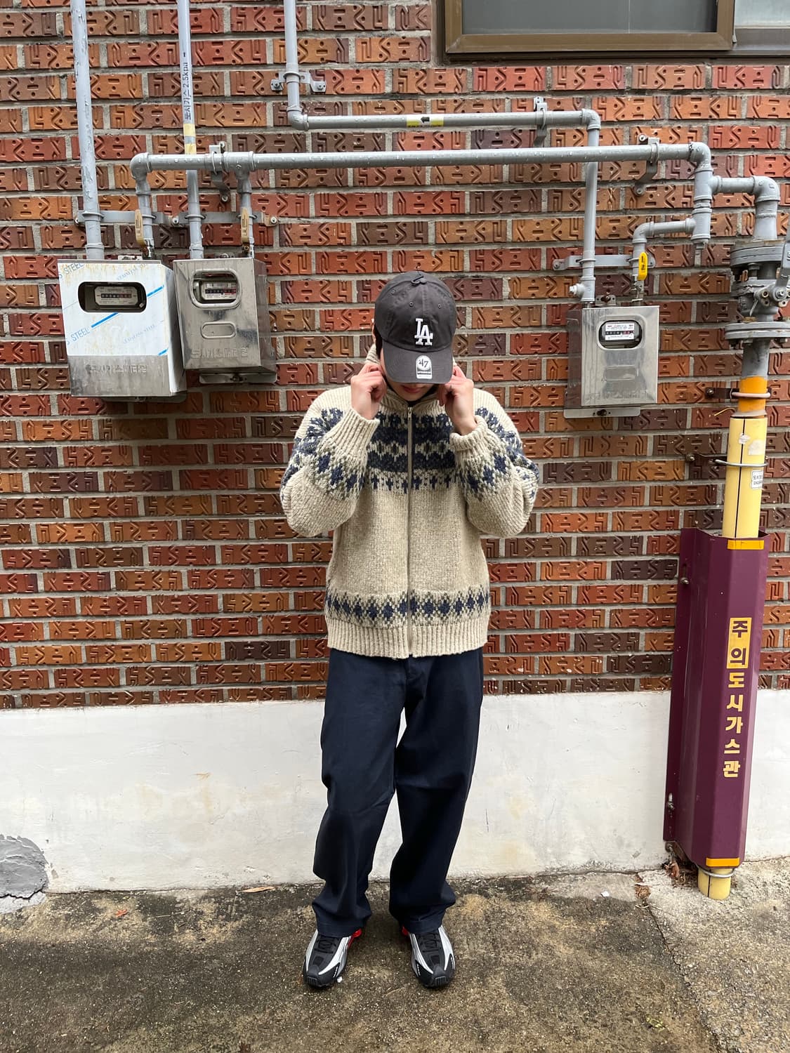 빈티지 니트집업 상품이미지2