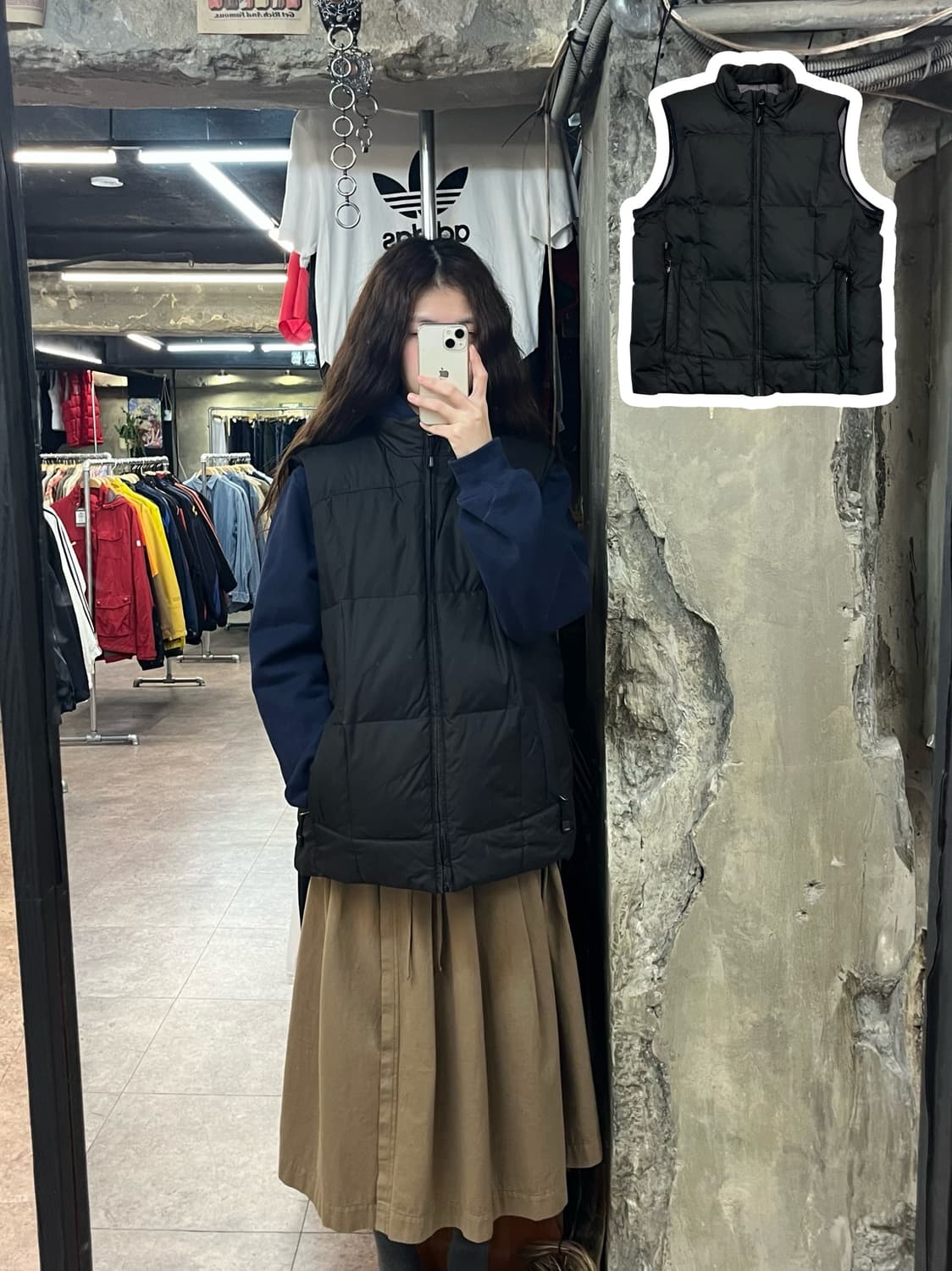 에디바우어 구스다운 베스트 블랙 M  #csz2348 상품이미지1