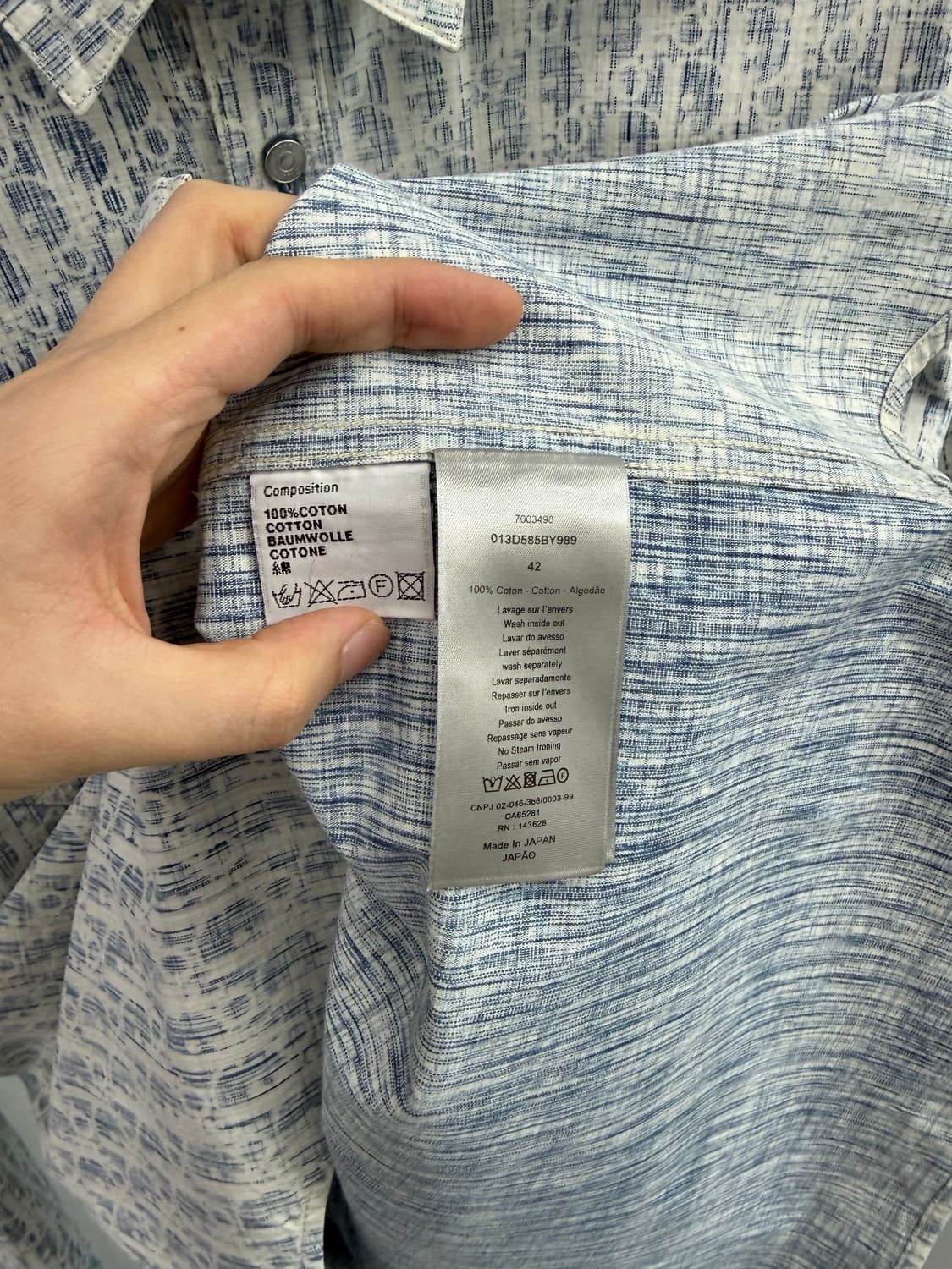 디올 카스리 셔츠 42사이즈 상품이미지3