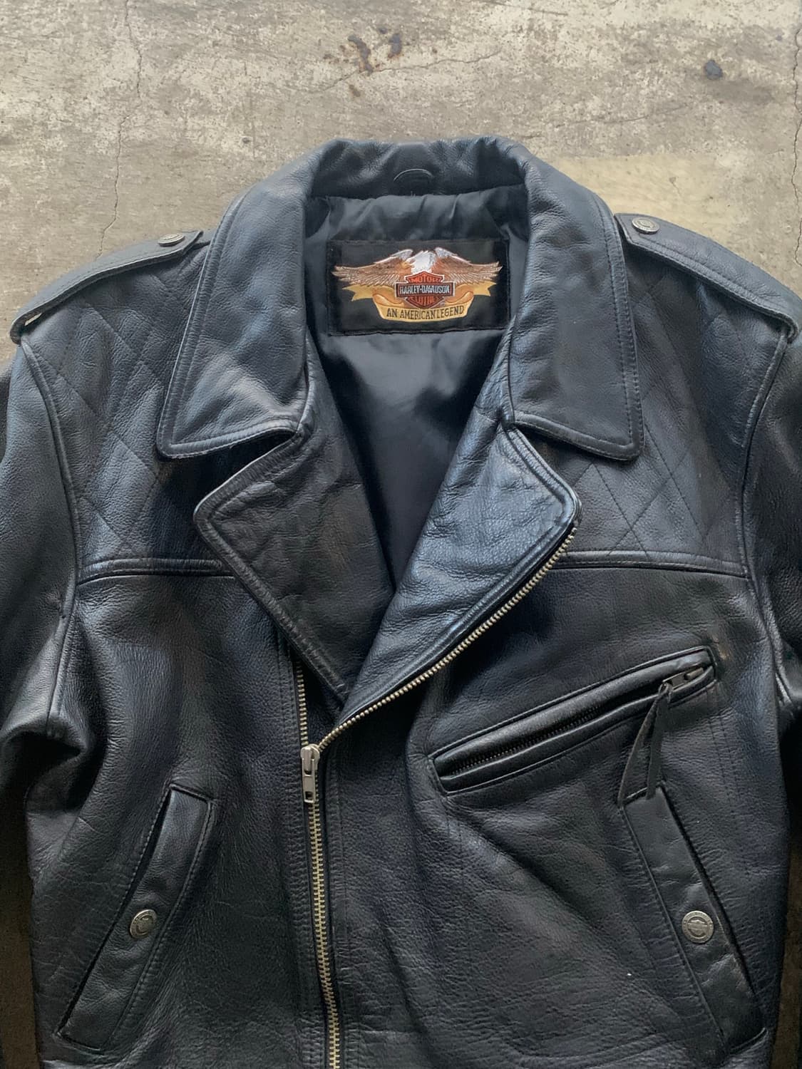 90-00s 할리 데이비슨 더블 라이더 자켓 상품이미지2