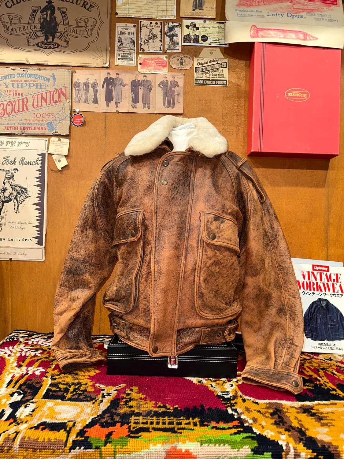 ( L-XL ) 가죽자켓 봄버자켓 a2가죽자켓 빈티지가죽 봄버자켓 상품이미지1