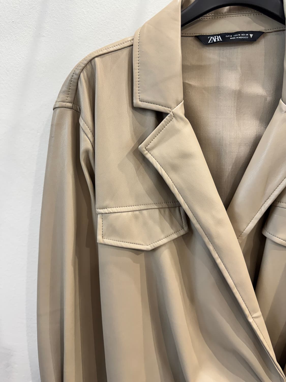 zara 페이크레더 랩 원피스 상품이미지2