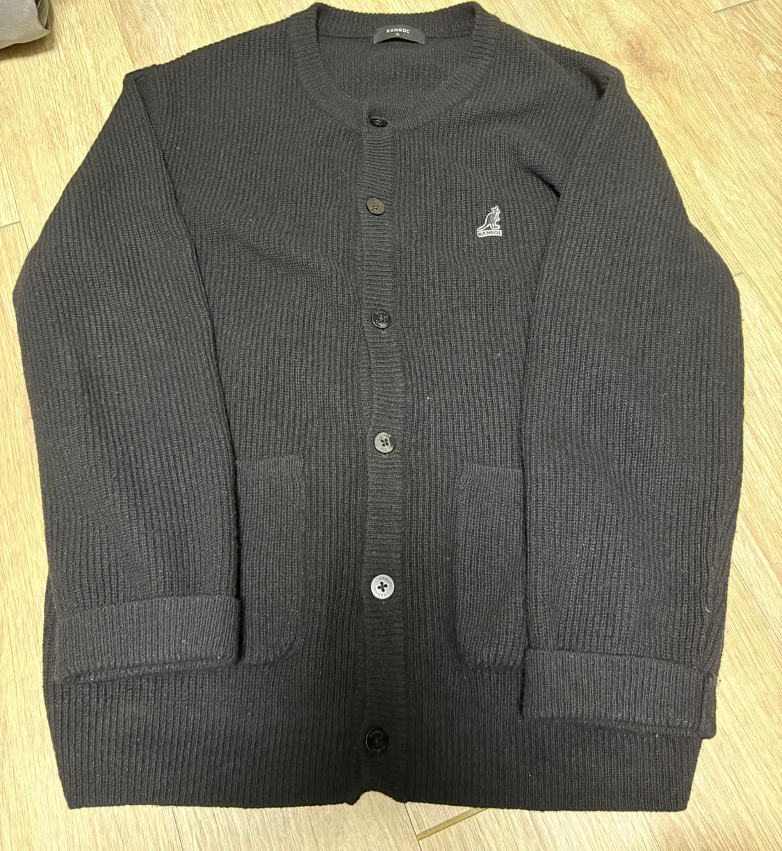 캉골 블랙 니트 가디건 상품이미지1