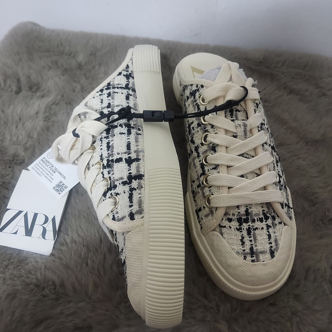 자라 트위드 슬립온 뮬 스니커즈 블로퍼 새상품 여자 38 250 상품이미지5