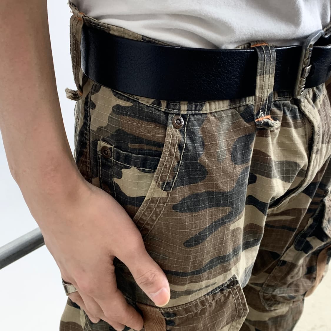 00s 에드윈 카모 카고 플레어 팬츠 상품이미지4