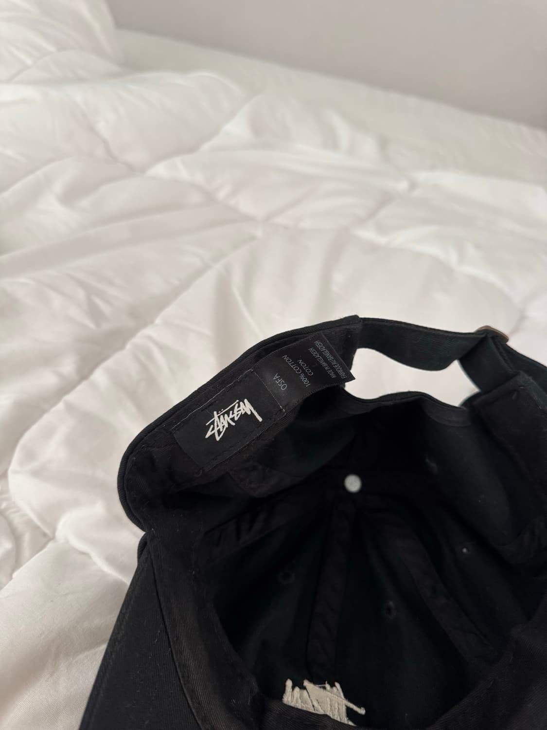 스투시 베이직 로고 볼캡 블랙 상품이미지4