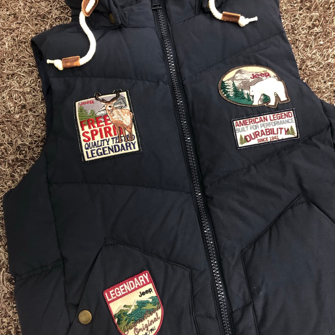 Jeep 지프 패치 덕다운 패딩 조끼 상품이미지2
