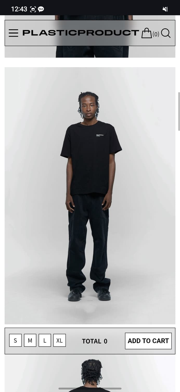 플라스틱프로덕트 반팔티셔츠 m 상품이미지2