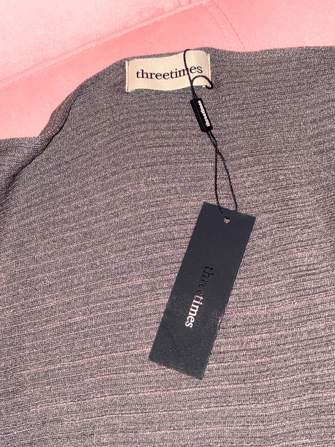 (새상품) 쓰리타임즈 릿볼레로 가디건 차콜 상품이미지8