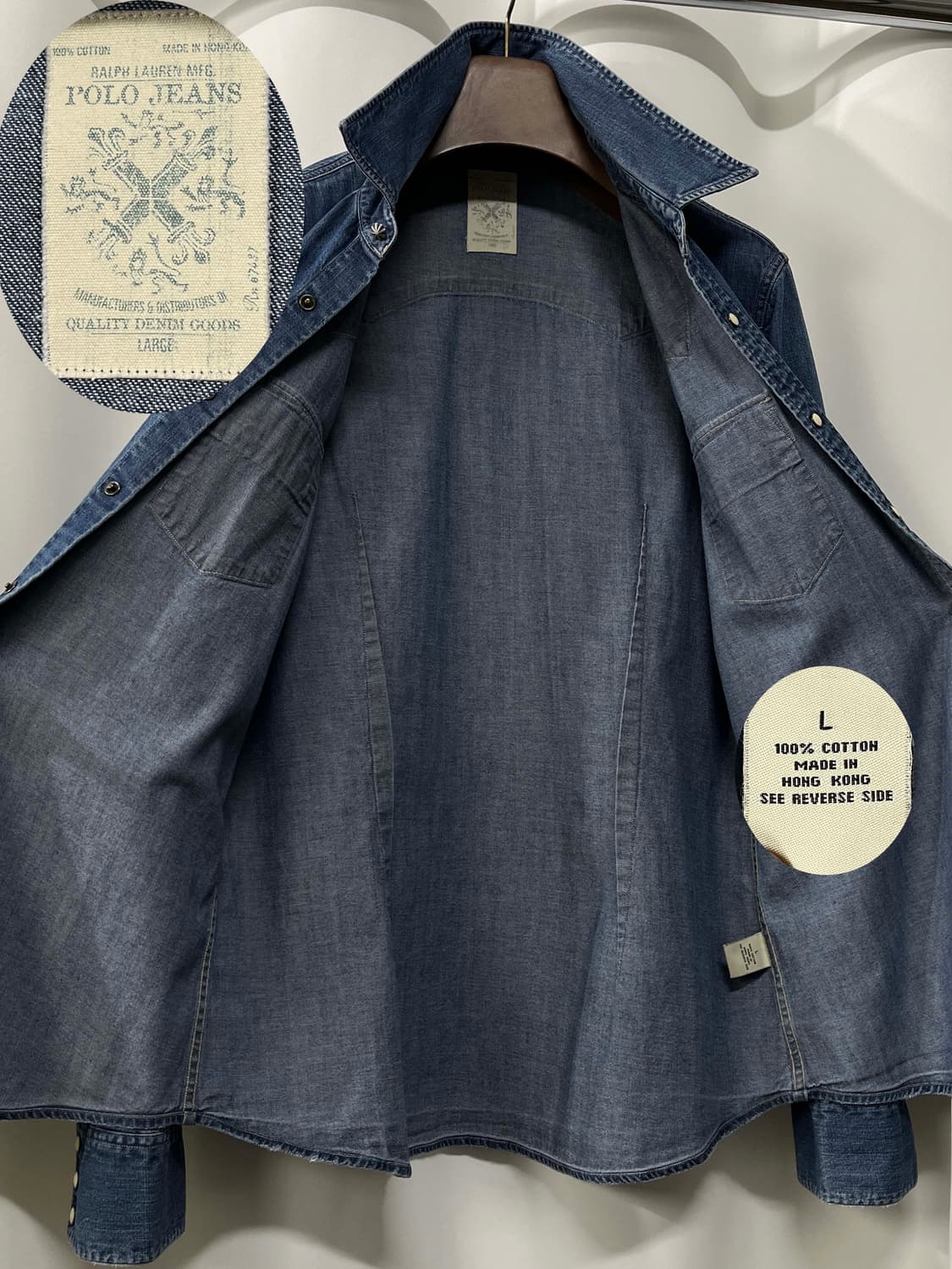 폴로 랄프로렌 콘초 사우스웨스턴 데님 셔츠 상품이미지3