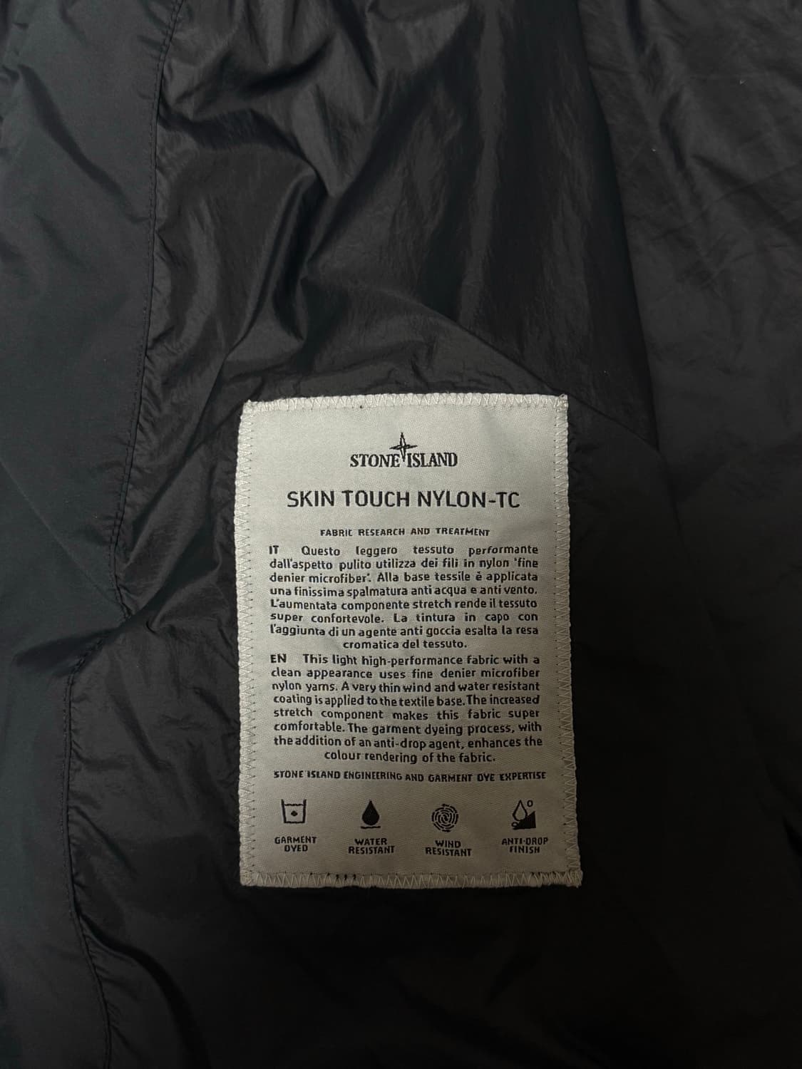 스톤아일랜드 스킨터치 tc 네이비 후드 22ss xl 상품이미지2