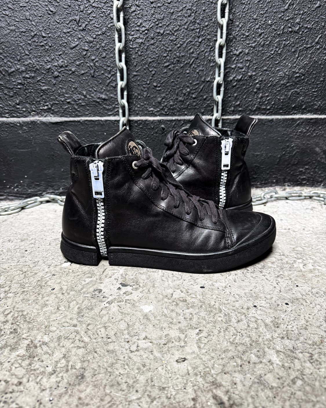 DIESEL – Zipper Leather High-top  상품이미지4