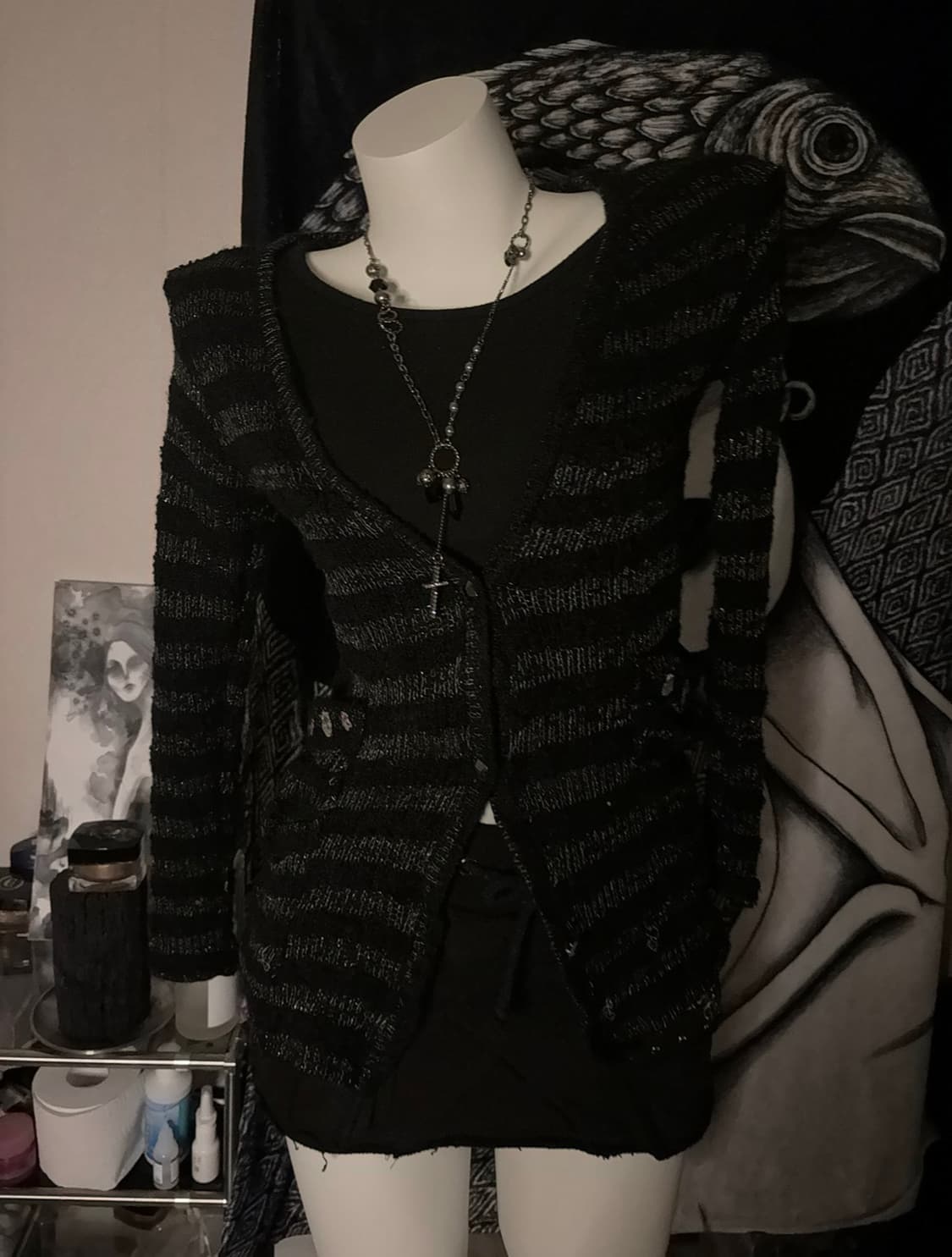 펑크 스트라이프 가디건 상품이미지2