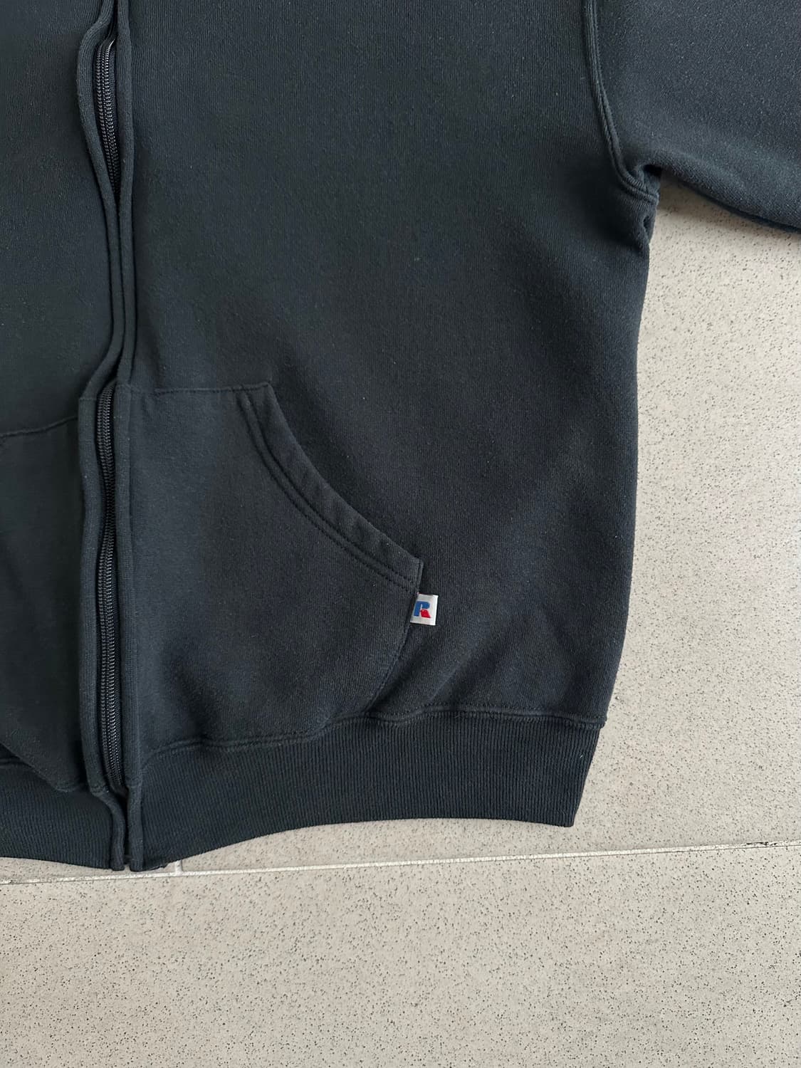 90s 빈티지 러셀 후드집업 블랙 L 상품이미지3