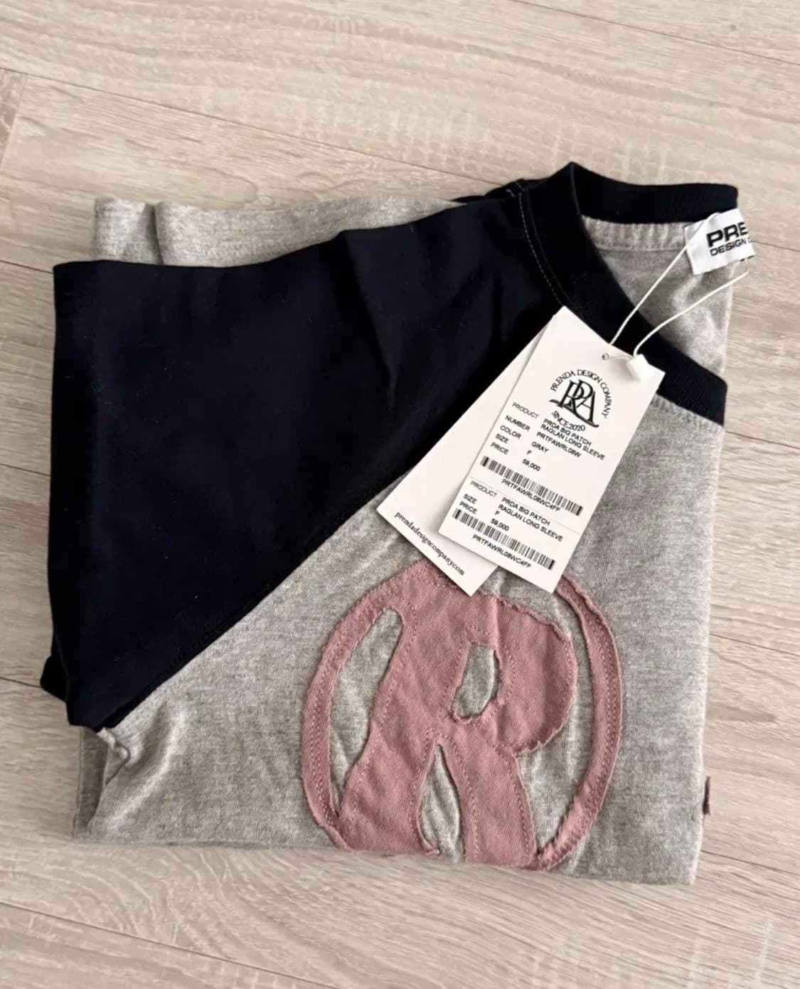 프렌다 래글런 긴팔 티셔츠 그레이(완전 새 상품) 상품이미지2