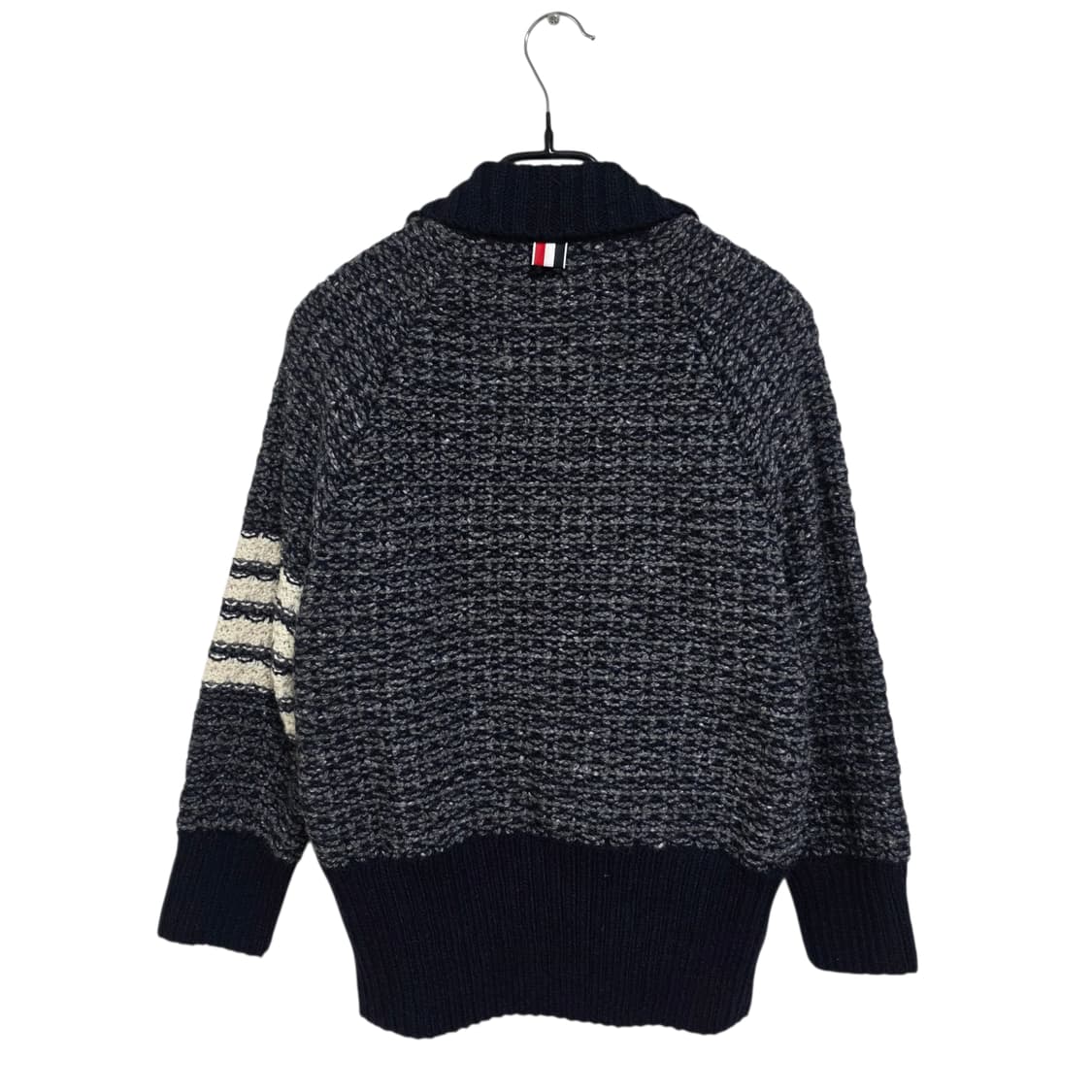 톰브라운 여성 4바 레글런 모헤어 트위드 폴로 가디건 상품이미지2