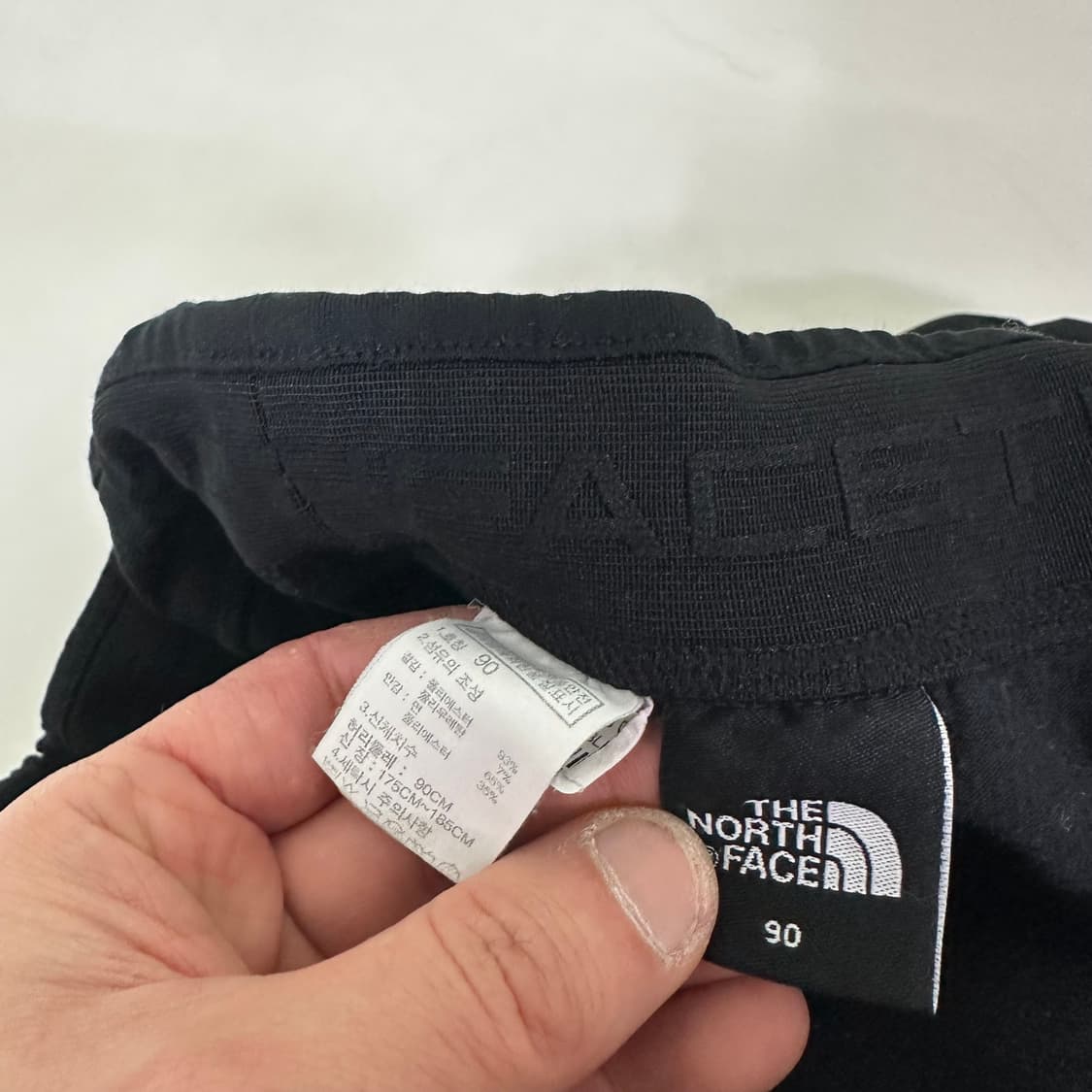 L 노스페이스 블랙 기본로고 레귤러핏 밴딩폴리팬츠 상품이미지5