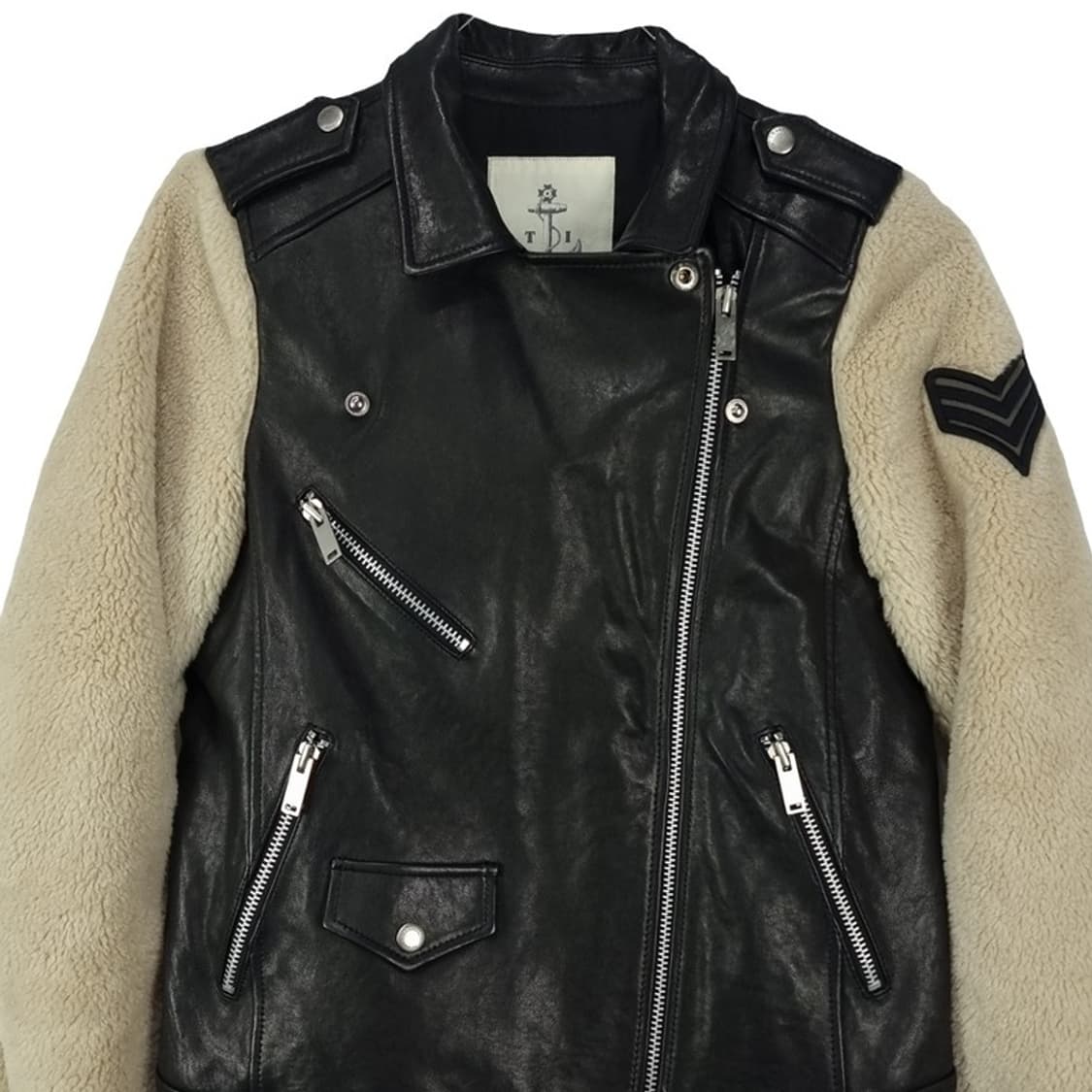 [써스데이아일랜드] 리얼 램스킨 후리스 소매 라이더 자켓 M18668 상품이미지4